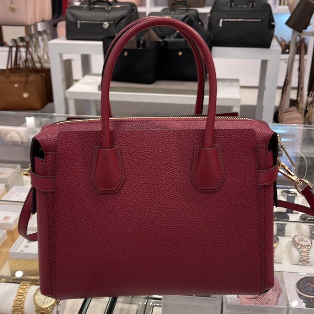 MICHAEL KORS
Mercer Medium Two-Tone Pebbled Leather Belted Satchel
Mulberry - Picture 11 of 16